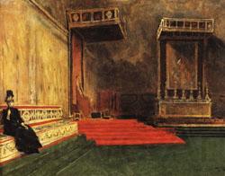 Leon Bonnat Interior of the Sistine Chapel Spain oil painting art